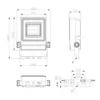 Αδιάβροχος Προβολέας LED με Αισθητήρα PIR 10W/20W/30W/50W/100W
