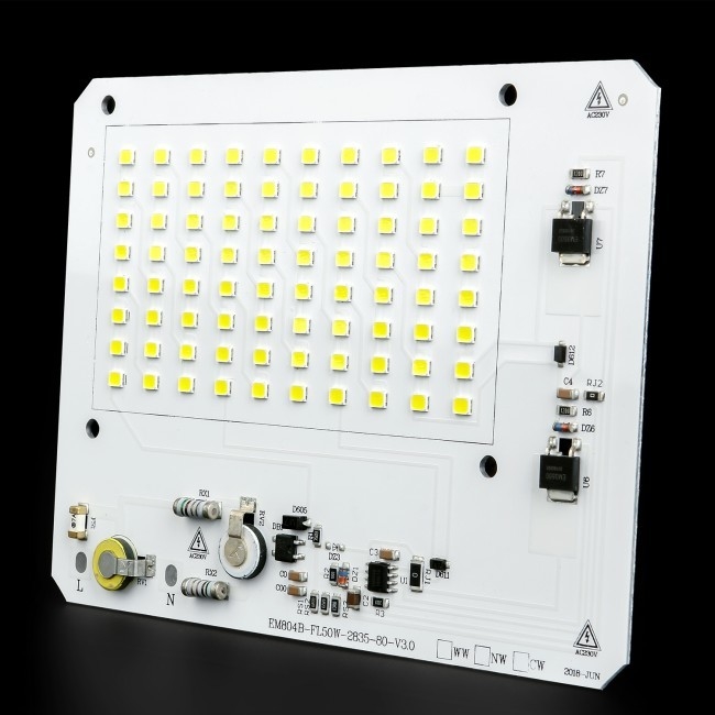 Τετραγωνική 50w προστασία PCB Otp εναλλασσόμενου ρεύματος οδηγημένη Driverless για την υπηρεσία συνήθειας εργοστασίων